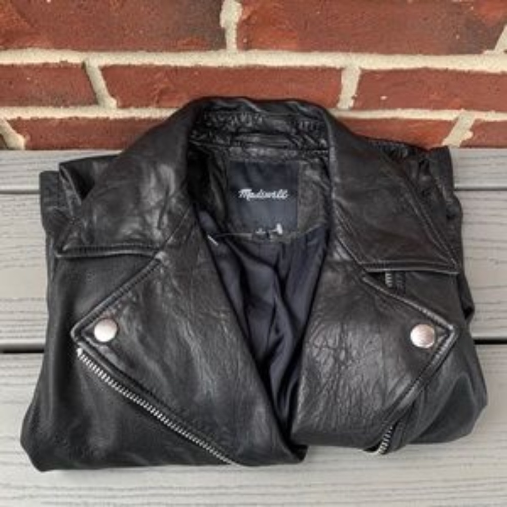 Madewell Washed Leather Motorcycle Jacket